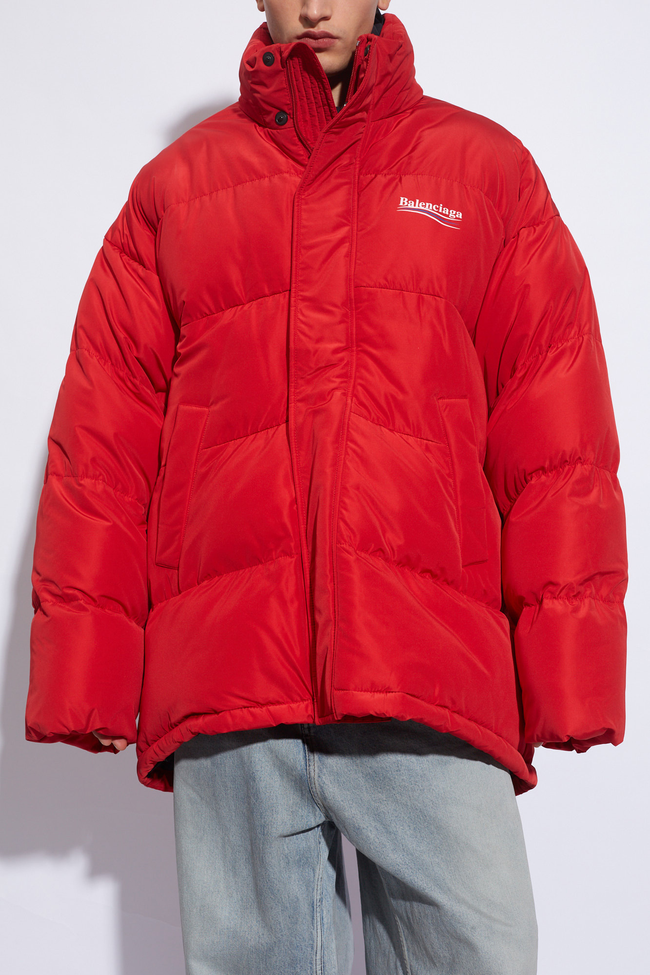 Red Oversize quilted jacket Balenciaga - Vitkac Canada